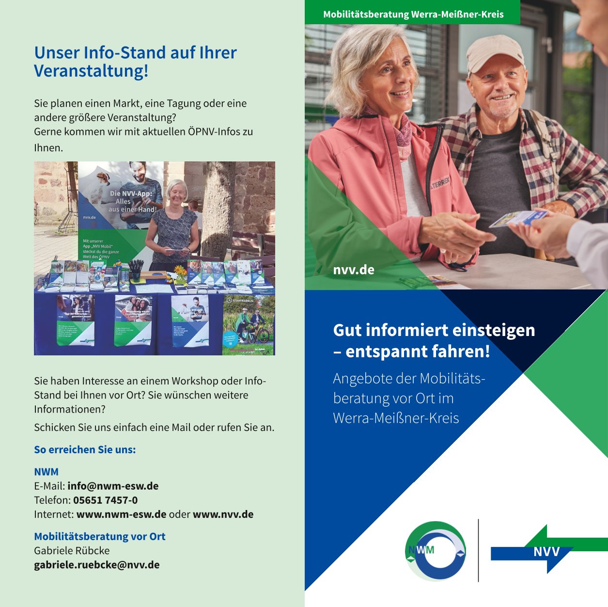 Flyer Mobilitätsberatung vor Ort